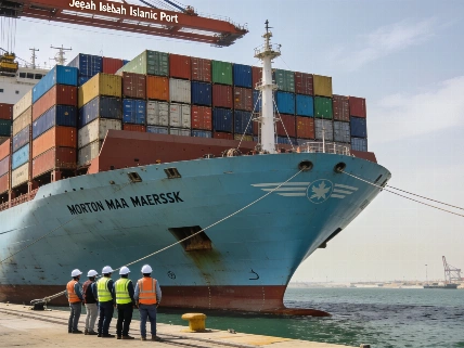 DP World welcomes Morton Maersk, one of the world's largest container ships, to Jeddah