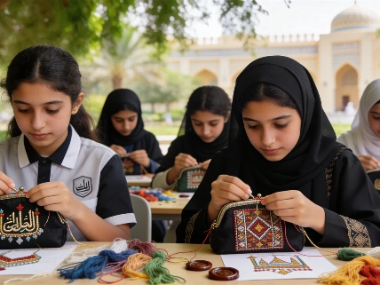 Dubai students craft art honoring Emirati women at Quranic Park