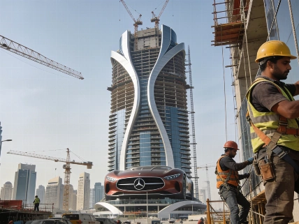 Mercedes-Benz and Bugatti towers change Dubai's skyline Dubai Times